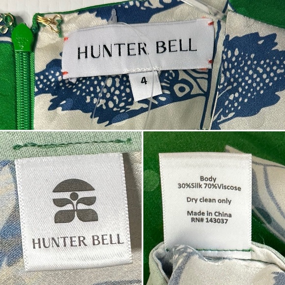 NWOT Hunter Bell Silk Valerie dress in Herring Green Size 4 *SOLD OUT* - Picture 7 of 10